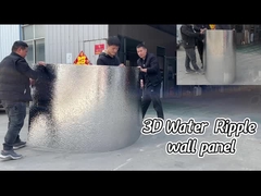 3D-Wasserrollen Dekorative feuerfeste Wasserrollen 3D-Holz-Plastik-Bambus-Kohle-Wandplatten