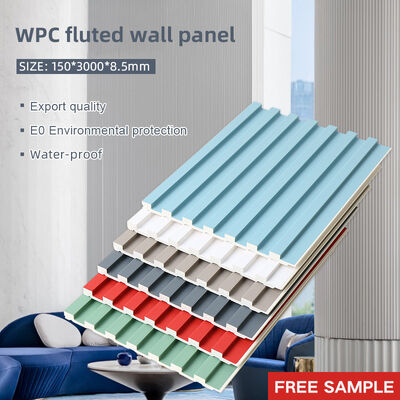 Qualität  8.5mm WPC Fluted Wall Panel Waterproof Fireproof Custom Sizes Fabrik