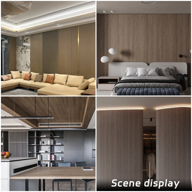 Feste Breiten-hölzerne Korn-Furnierholz PVC-Wand der Innenausstattungs-1.22m