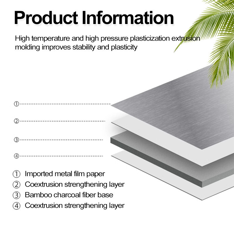 Innenarchitektur Metallholz Veneer Wandplatte Umweltfreundlich Bambus Holzkohle Veneer