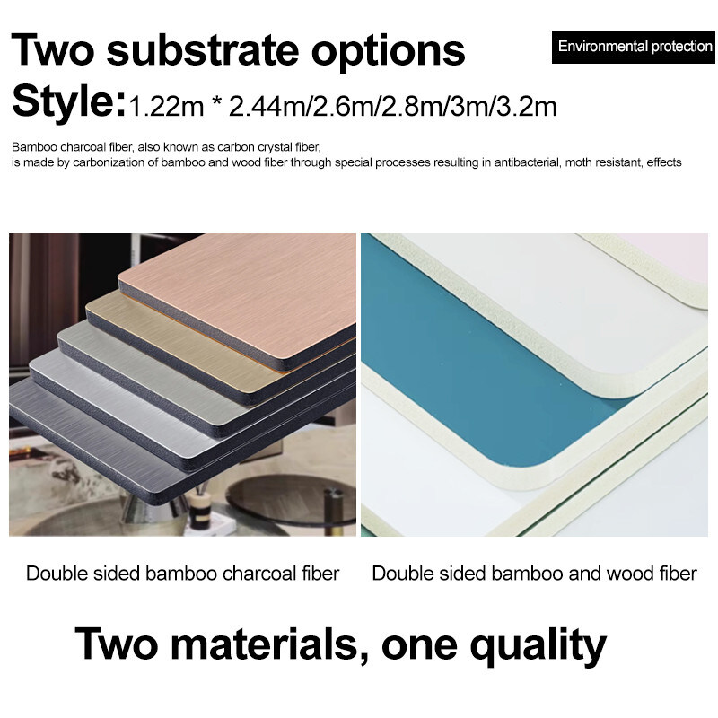 Innenarchitektur Metallholz Veneer Wandplatte Umweltfreundlich Bambus Holzkohle Veneer