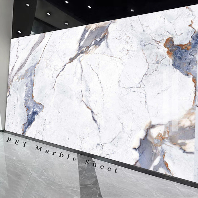 Wasserdicht und leicht zu installieren Marmorholz Veneer-Platten Innendekorationswandplatten Neue Produkte Marmorwandplatten