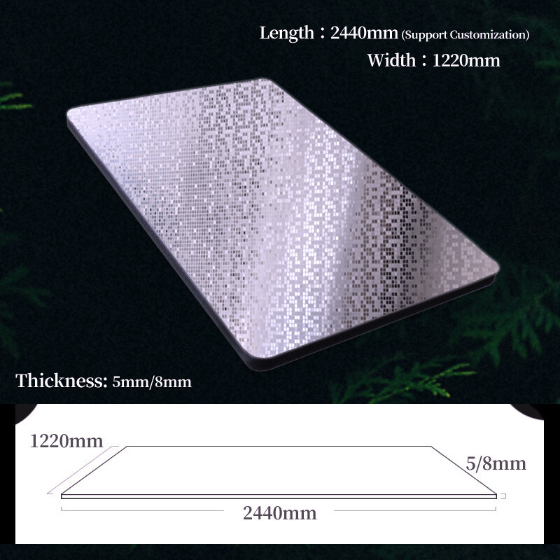 Mosaik Wanddekoration PET Wandplatte Bambus Holzkohle Faser Holz Veneer Board