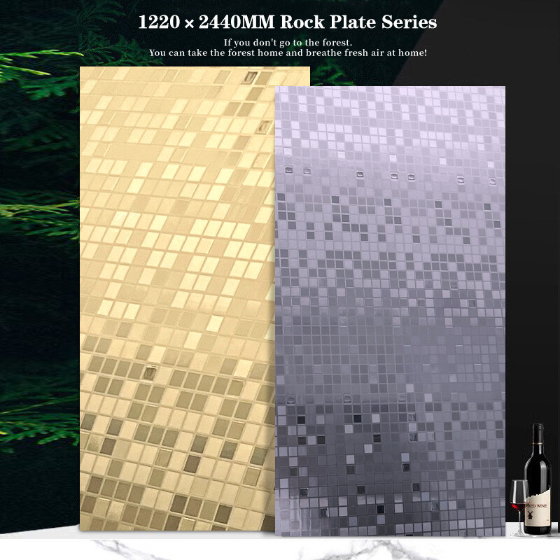 Mosaik Wanddekoration PET Wandplatte Bambus Holzkohle Faser Holz Veneer Board