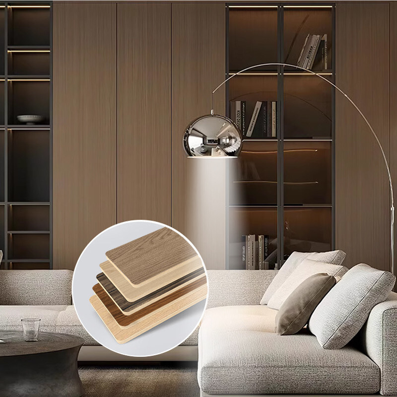 5 mm Holzkorn PVC Wandplatte Flexible Bambus Holzkohle Dekorationswandplatte