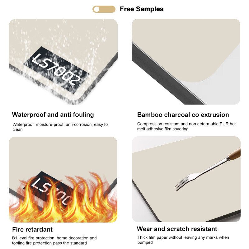 Moderne hochglanzende Marmorplatte Luxus Wanddekoration Bambuskristalltafel