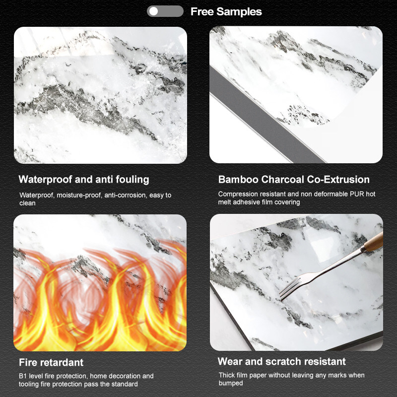 Wohnzimmer Wasserdicht und feuerdicht PVC Bambus Holzkohle Wandplatte mit umweltfreundlichem Material