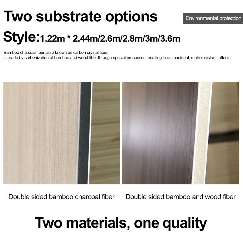 Feuchtigkeitsfeste Bambus Holzkohle Wandplatte Holzblech für moderne Licht Luxus Dekoration