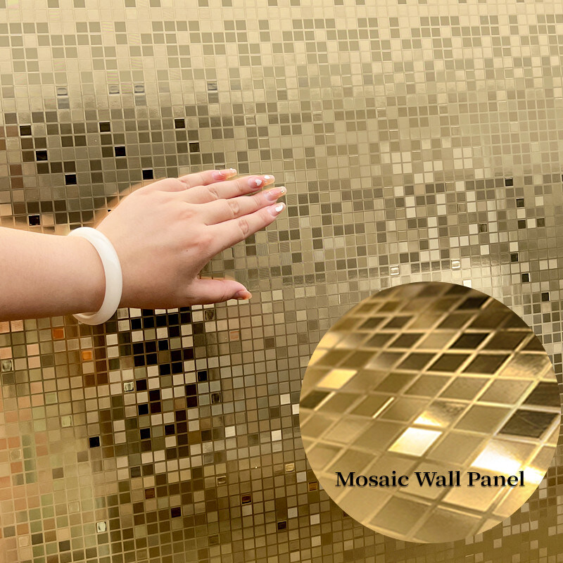 Hochwertiges neues Produkt Goldmetallmosaik Bambuskohle Co-extrudiertes Holzfurnier