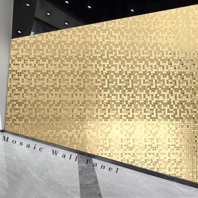 Hochwertiges neues Produkt Goldmetallmosaik Bambuskohle Co-extrudiertes Holzfurnier