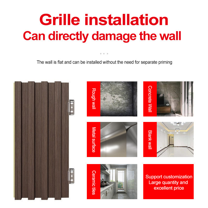 Innenarchitektur WPC Wandplatten 3D Massivholz Grillplatte