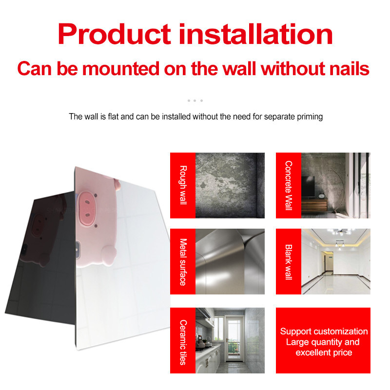 Innenarchitektur 5mm Spiegel Holz Wandverkleidung PVC Wandverkleidung