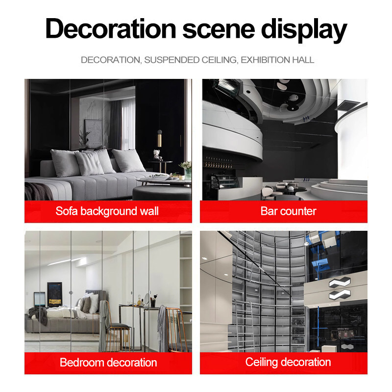 Innenarchitektur 5mm Spiegel Holz Wandverkleidung PVC Wandverkleidung