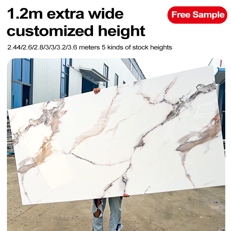 PET Marmor Textur Dekorationswandplatte Bambus Holzkohle Veneer PVC Wandplatte