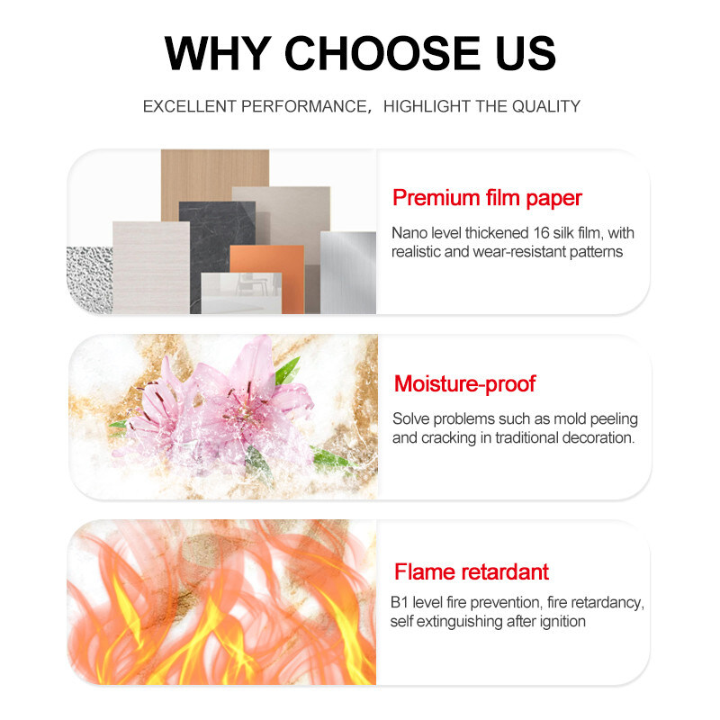 PET Marmor Textur Dekorationswandplatte Bambus Holzkohle Veneer PVC Wandplatte