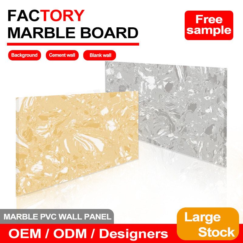 Moderne attraktive 5MM-Hochglänzende Wandmarmorplatte für Innenräume PVC-Marmorplatte