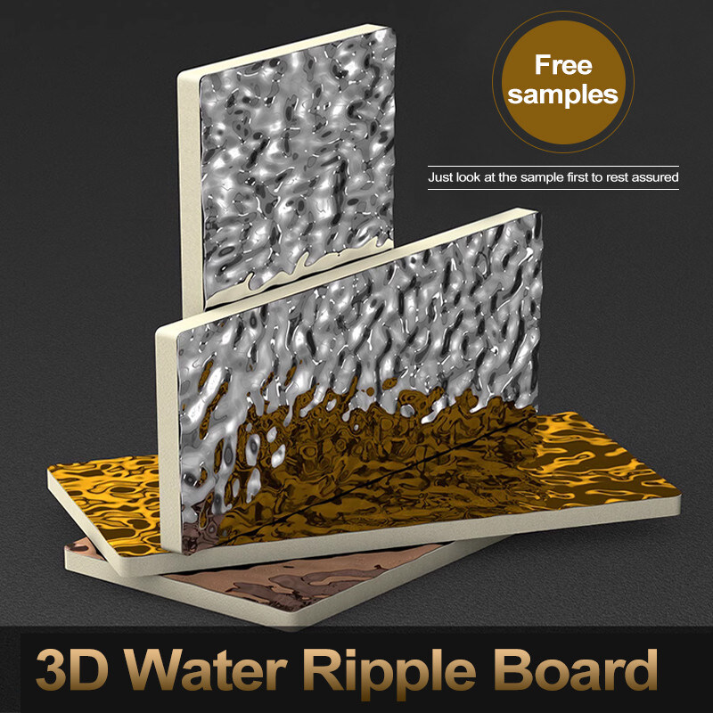 Luxus Wasserdicht 3d Wasser Ripple Wandbrett PVC Innenwandplatten Für Hotel