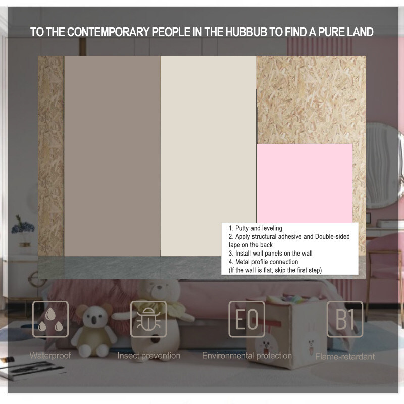 Innenarchitektur Wandverkleidung Holz Holzkohle Bambus Haut Gefühl Wandbrett