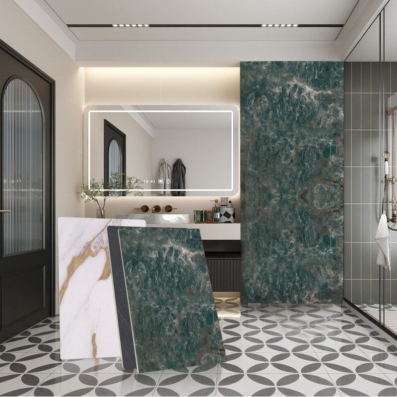 Marmorblech, Bambus, Holzkohle, Furnier für Innenarchitektur, wasserdichtes PVC-Board