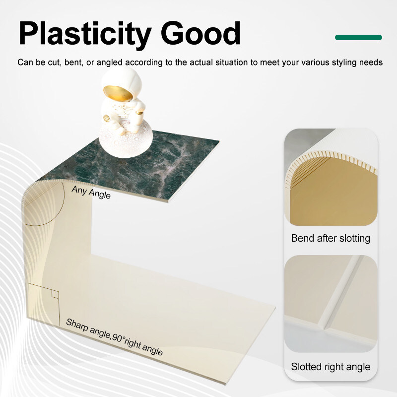 Marmorblech, Bambus, Holzkohle, Furnier für Innenarchitektur, wasserdichtes PVC-Board