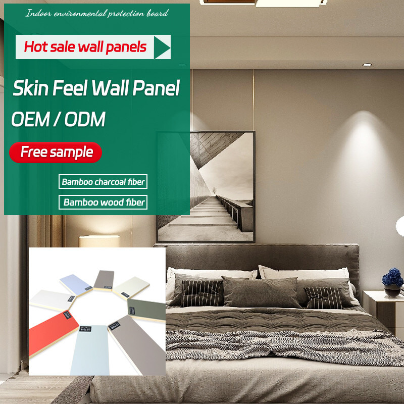 8 Millimeter-Innenausstattungs-Bambus-Holzfaser-Wand machen Haut-glaubendes Furnierholz feuerfest