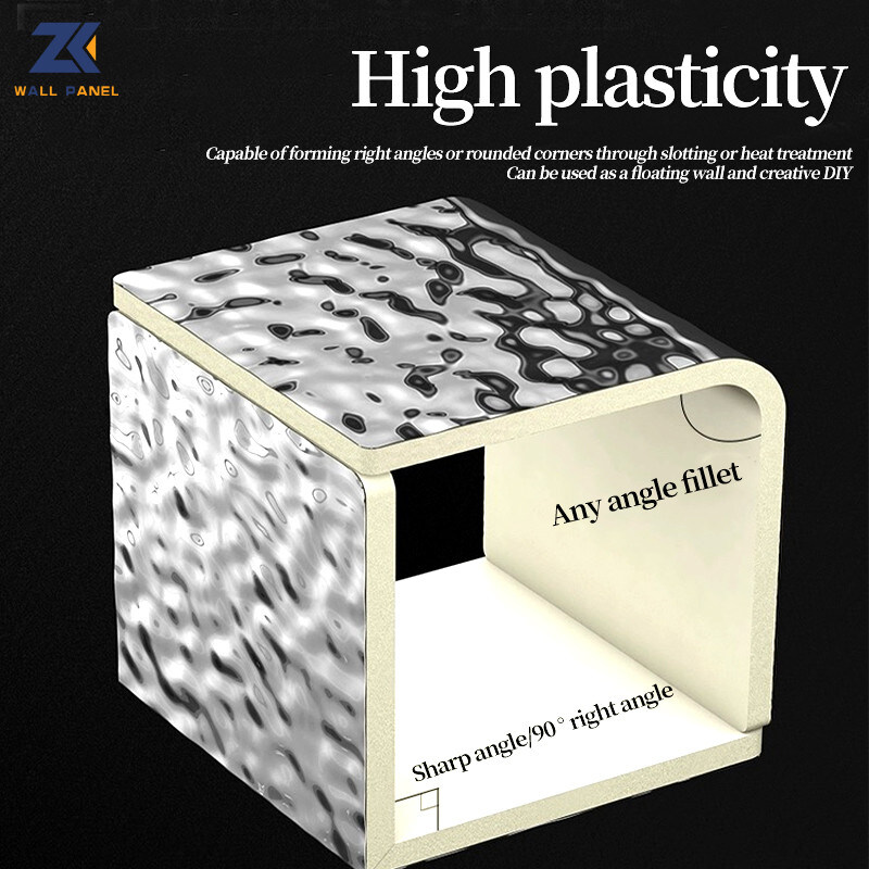 HAUSTIER 3D Bambusholzkohlen-mit hoher Dichte hölzerne Wand des Wasser-Kräuselungs-Furnierholz-8mm