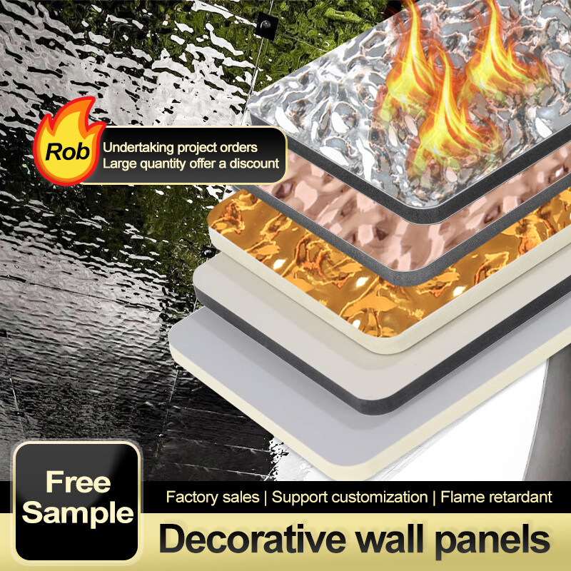 Wasserdichte Dekorationswandplatten Wasserwellenmuster Bambus Holzkohle Holzfurnierplatten