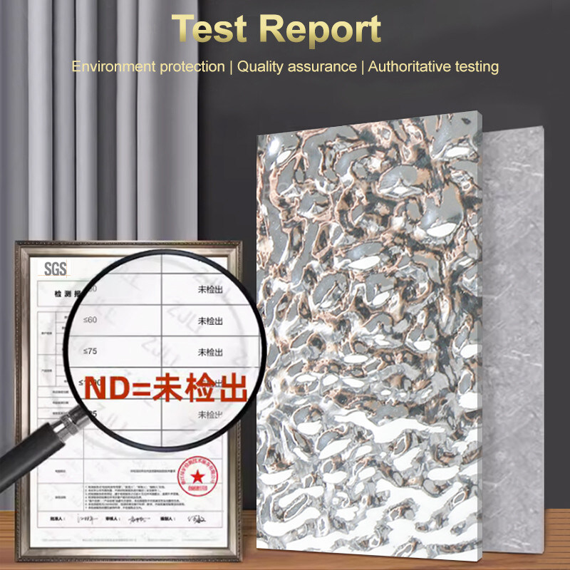 Wasserdichte Dekorationswandplatten Wasserwellenmuster Bambus Holzkohle Holzfurnierplatten