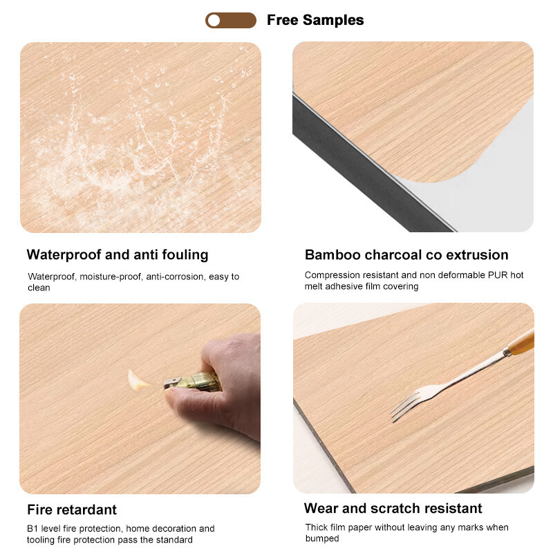 Innenarchitektur Bambus Kristallplatten Holz Getreide Bambus Kohle Holz Veneerplatten