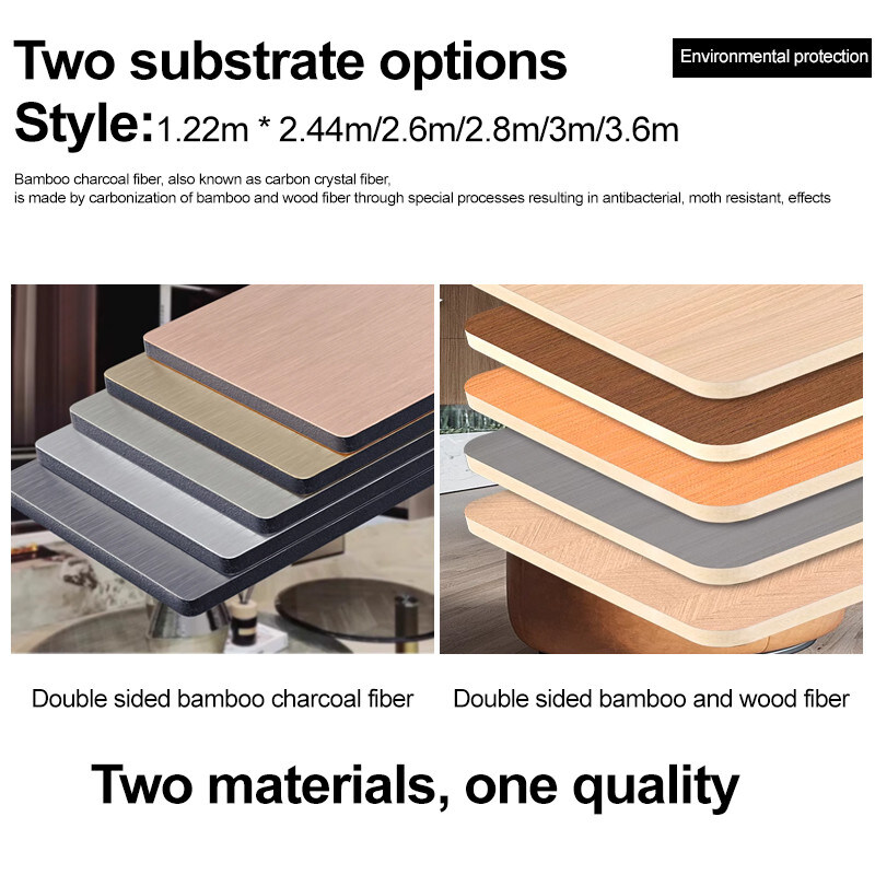 Innenarchitektur Bambus Kristallplatten Holz Getreide Bambus Kohle Holz Veneerplatten