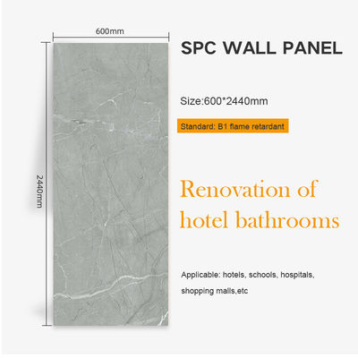Hochfeste wasserdichte SPC-Wandplatten Fliesen Moderne Luxus Marmor Finish Stein Kunststoff Verbundmaterial