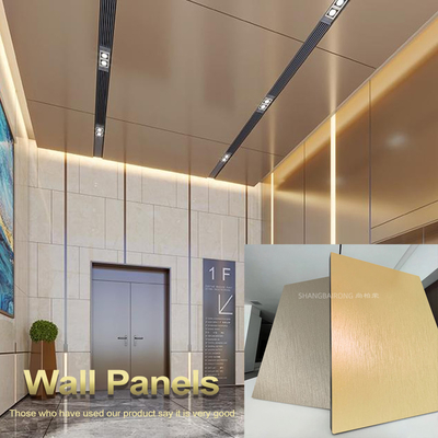 Hohe Dichte Minimalist Stil Bambus Holzfaser Veneer PET Marmor Wandplatte