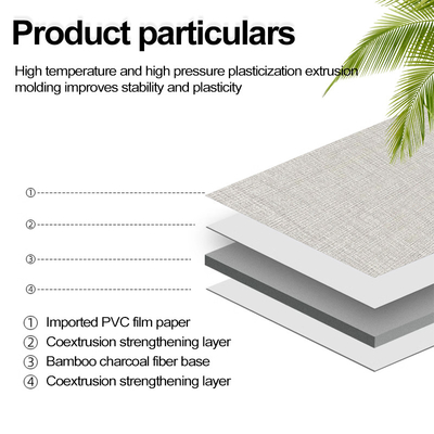 5 / 8mm Stoff Textured Dekorationsplatten Bambus Holzkohle Veneer Board