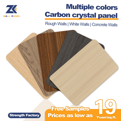 2.44m Bamboo Holzkohle Wandplatte Moderne Leicht Luxus PVC Carbon Kristallwandplatte