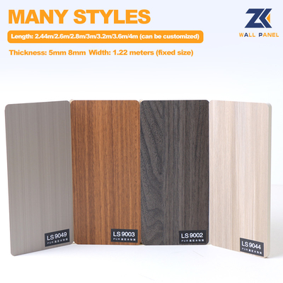 2.44m Bamboo Holzkohle Wandplatte Moderne Leicht Luxus PVC Carbon Kristallwandplatte