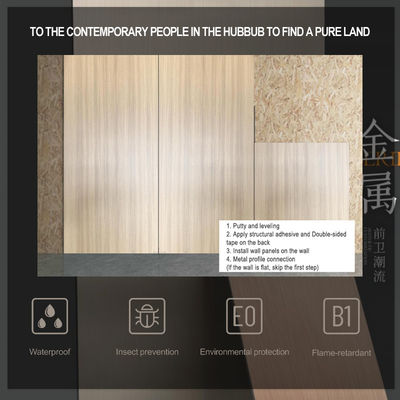 Besondere Größe Bamboo Holzkohle Wandbrett Innenwand Dekoration Pvc-Holzblech