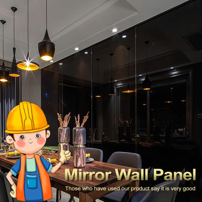 Umweltschonendes Interieur Bambus Holzkohle Spiegel Wandplatten PVC Spiegel Holz Veneer