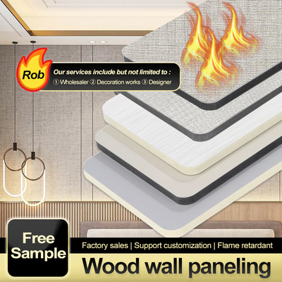 PVC-Bamboo Holzkohle Veneer Innenarchitektur Dekorationsholz Wandverkleidung
