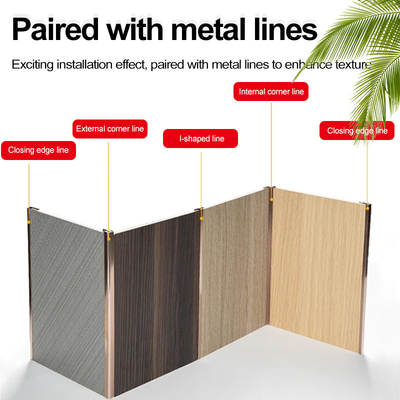5 mm 8 mm Holz Getreide Holz Veneer Bambus Holzkohle PVC Wandplatte