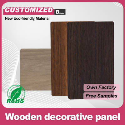 Baumwolle Holz Veneer Holz Getreide Holz Kohle Board Wasserdichte PVC Wandplatte