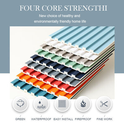 8.5mm hölzerner Plastikgrill WPC geriffelt Wand keine wasserdichte Farbe