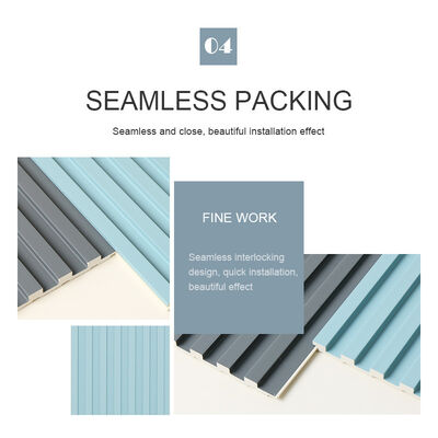 8.5mm hölzerner Plastikgrill WPC geriffelt Wand keine wasserdichte Farbe