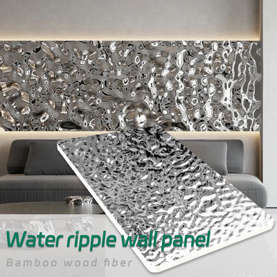 8mm Kräuselungs-Innenplatten Bambusdes holzfaser-Täfelungs-Wand-Dekor-Farbe-freie Wasser-3D