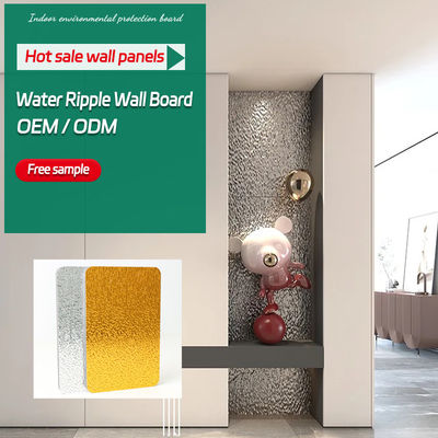 8mm Kräuselungs-Innenplatten Bambusdes holzfaser-Täfelungs-Wand-Dekor-Farbe-freie Wasser-3D