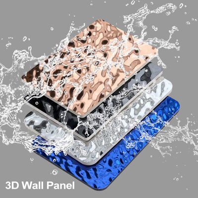 Moderne Leicht-Luxus-Stil 3D Holzkohle Board Wasser Ripple Bambus Holzkohle Veneer