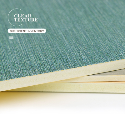 Bamboo Wood Fiber Fireproof Fabric PVC Wall Panels Water Resistant