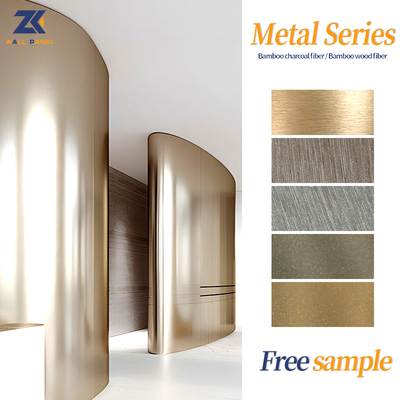 Environment Friendly Wood Veneer Metal PVC Panel Fireproof Bamboo Charcoal Board