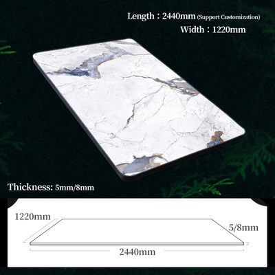 Wasserdicht und leicht zu installieren Marmorholz Veneer-Platten Innendekorationswandplatten Neue Produkte Marmorwandplatten