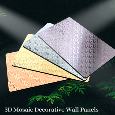 Mosaik Wanddekoration PET Wandplatte Bambus Holzkohle Faser Holz Veneer Board
