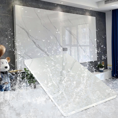 Inneneinrichtung Fernsehhintergrund-Wand-wasserdichte und feuchtigkeitsfeste Marmorfurnierholz-Wände